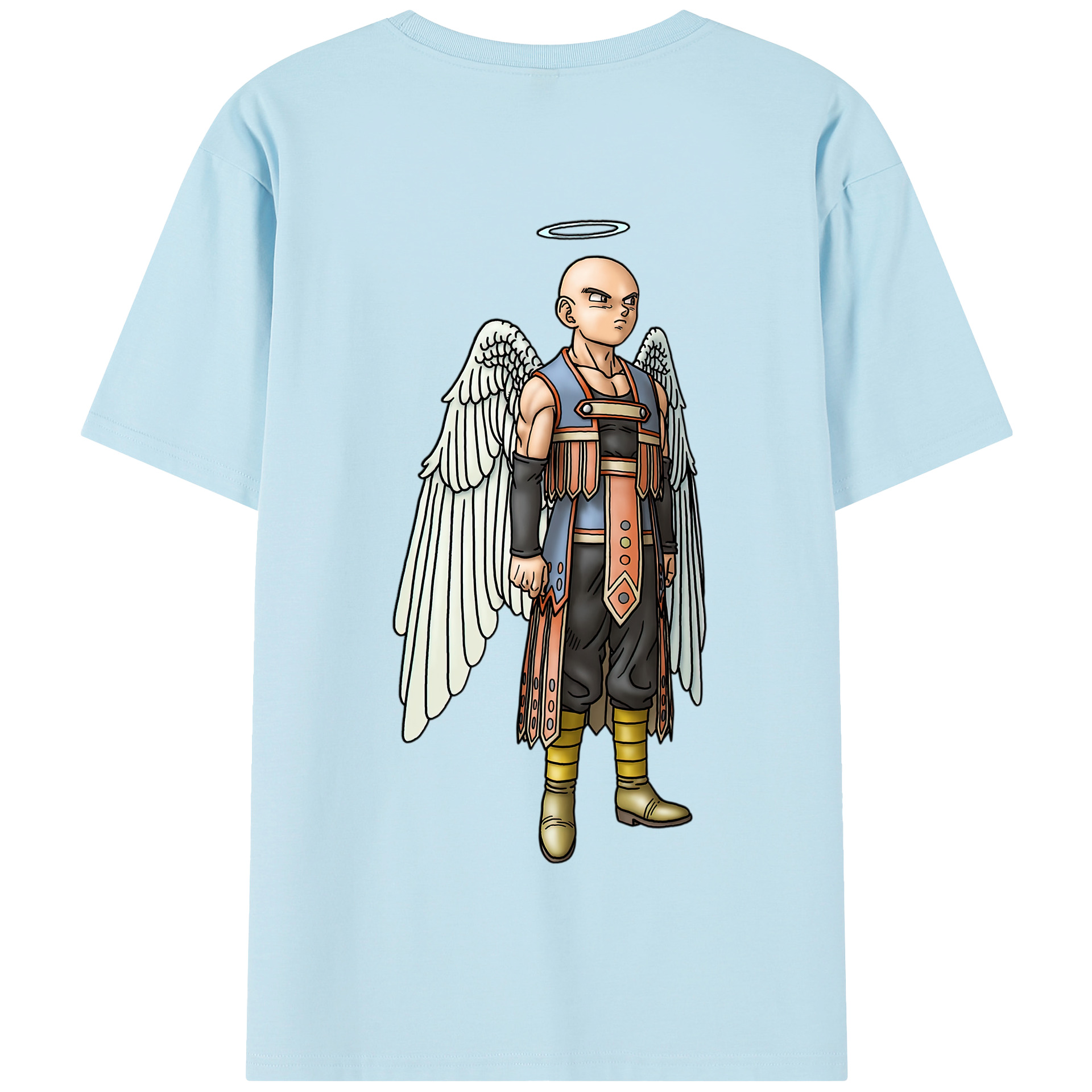 （画像用） ドラゴンクエスト Doragon Kuesuto Dragon Quest 綿100％半袖Tシャツ（背面プリント）
